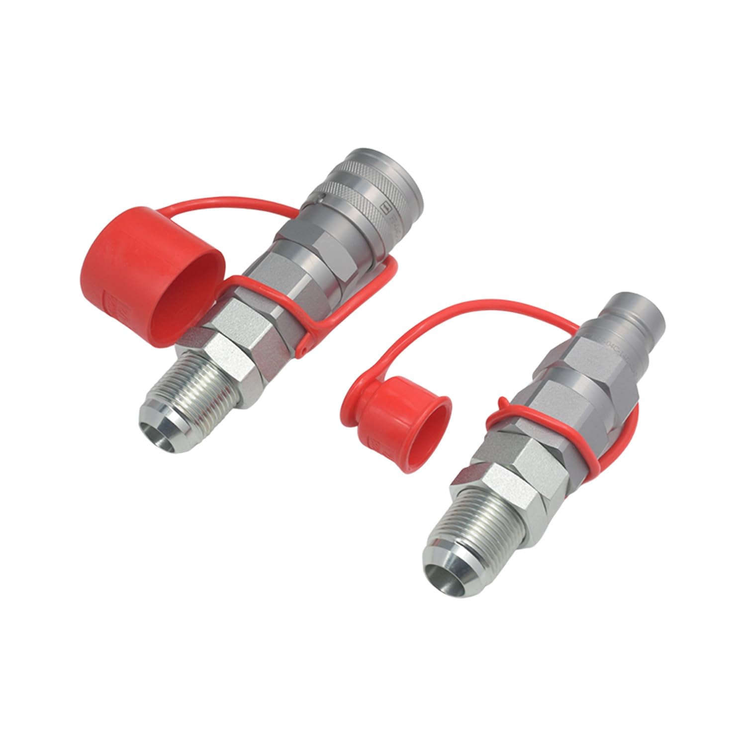 Acoplador hidráulico de conexión rápida de cara plana de 3/4 y 12 compatible con minicargadora Bobcat 7753 773 863 873 963