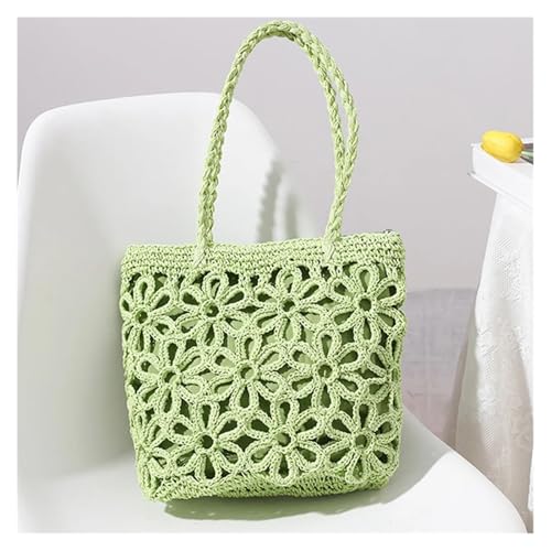 Straw Hollow Flower Straw Bag Woven Bag Women's Shoulder Portable Seaside Vacation Beach Rattan Bag2