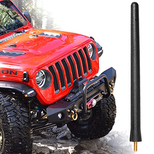 Image of BASIKER Antenna for Jeep Wrangler JL Rubicon Sahara Unlimited Sport 2007-2024 2025 2026, Jeep Wrangler Gladiator Accessories, 6 3 /4 Inch Car Wash Proof Jeep Antenna Replacement
