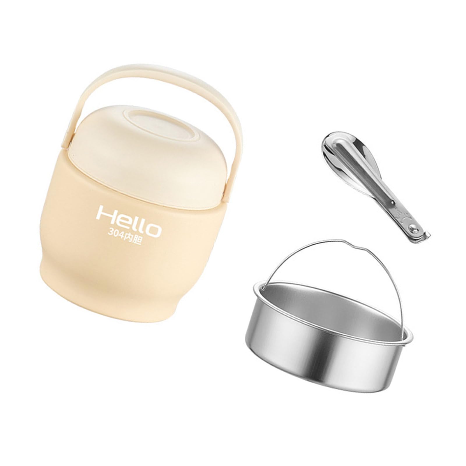 Boîte à déjeuner thermique en acier inoxydable 304 avec plateau divisé pour navetteurs, voyage, boîte à déjeuner portable pour le travail