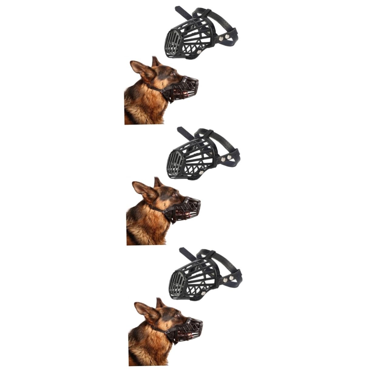 HANABASS 3piezas Bozal De Perro De Plástico Muzzle para Detener Ladridos y Morder Diseño De Cesta Cómoda para Perros