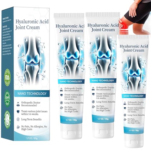 A-rthroheal Hyaluronic Acid Joint Cream 3PCS Advanced Joint and Bone Care Cream Back & Muscle Gel Easy to Absorb & Quickly Effect Shoulder & Knee & Arm &Leg Natural for Women & Men