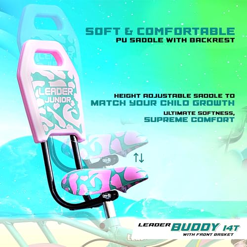 Leader Buddy Kids Cycle 14T with Training Wheels (SEMI-Assembled) for Boys and Girls Ideal for Age Group 2-5 Years | Frame: 8 Inches (14T, Sea Green_Light Pink) 4 51jvVzIuwLL