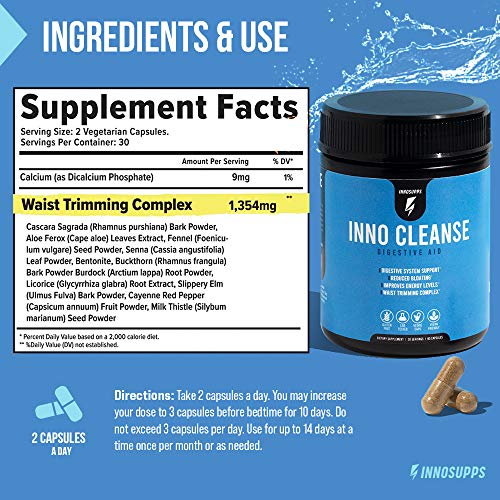 Inno Cleanse - Waist Trimming Complex | Digestive System Support & Aid | Reduced Bloating | Improves Energy Levels | Gluten Free, Vegan Friendly - Image 3