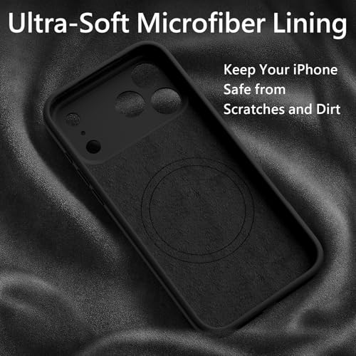 Image of FireNova Magnetic for iPhone 17 Pro Max Case, Compatible with MagSafe, [Integrated Silicone Camera Control Button] [Camera Protection] Anti-Scratch Microfiber Lining Phone Case, 6.9 inch, Black
