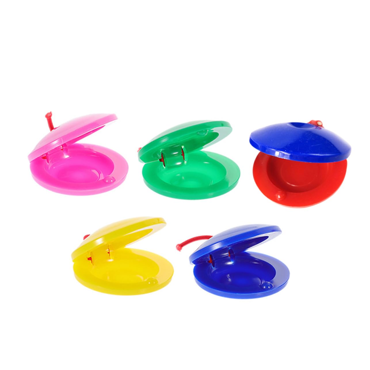 BRIGHTFUFU 5pcs Finger Castanets Safe Musical Rhythm for Early Education Classroom Activities and Music Therapy Sessions Smooth Edges for