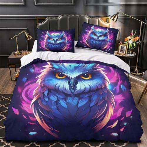 Parure de lit microfibre hypoallergique 200x200cm avec housse de couette imprimée 3D