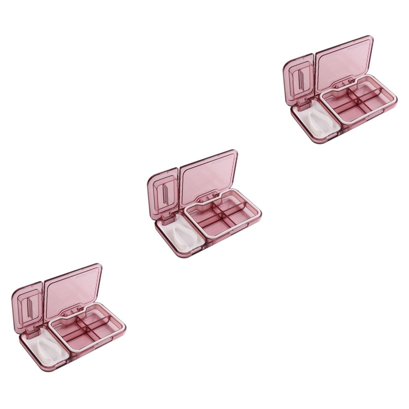 GLEAVI De 3 Pièces à séparateur briseur de médicaments organisateur de médecine coupe comprimé porte- coupe- portable pilulier distributeur PC
