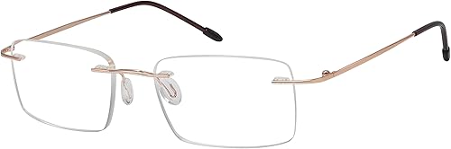 Eyekepper Gafas de lectura sin marco para hombre, lector rectangular sin montura - dorado +1.75