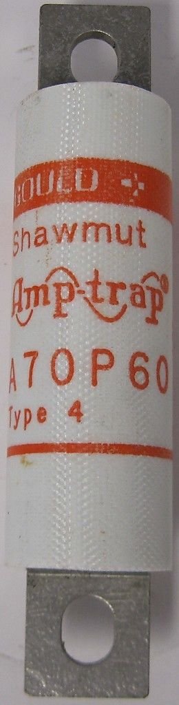 Gould Shawmut Amp-Trap 60A 700VAC Form 101 Semiconductor Fuse A70P60