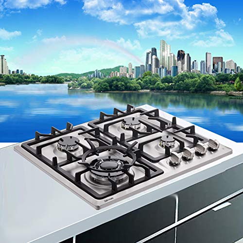 24" Gas Cooktop Dual Fuel 4 Sealed Burners Stainless Steel Drop-In Gas Cooktop Dm425-Sa05 Gas Hob Gas Cooker #TOP3