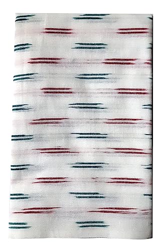 Image of Cotton Pochampally ikat unstitched blouse, Kurthi, long frock fabric material for women (1 meter, 2 meters & 3 meters)