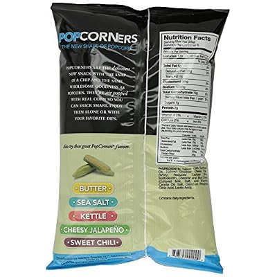 Popcorners White Cheddar Popped Corn Chips, 5 oz