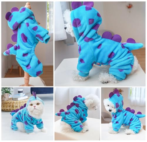 Disfraz de Dinosaurio para Perros Pequeños Idepet Large Azul miniatura 6