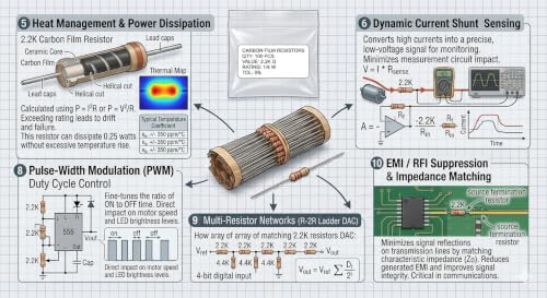 Image of BRANDED Carbon Film Resistor 1 /4 watt 4 Band Tolerance 5% - Total 100pcs Value (2K2 Ohms) | 5% Tolerance, 100pcs Total