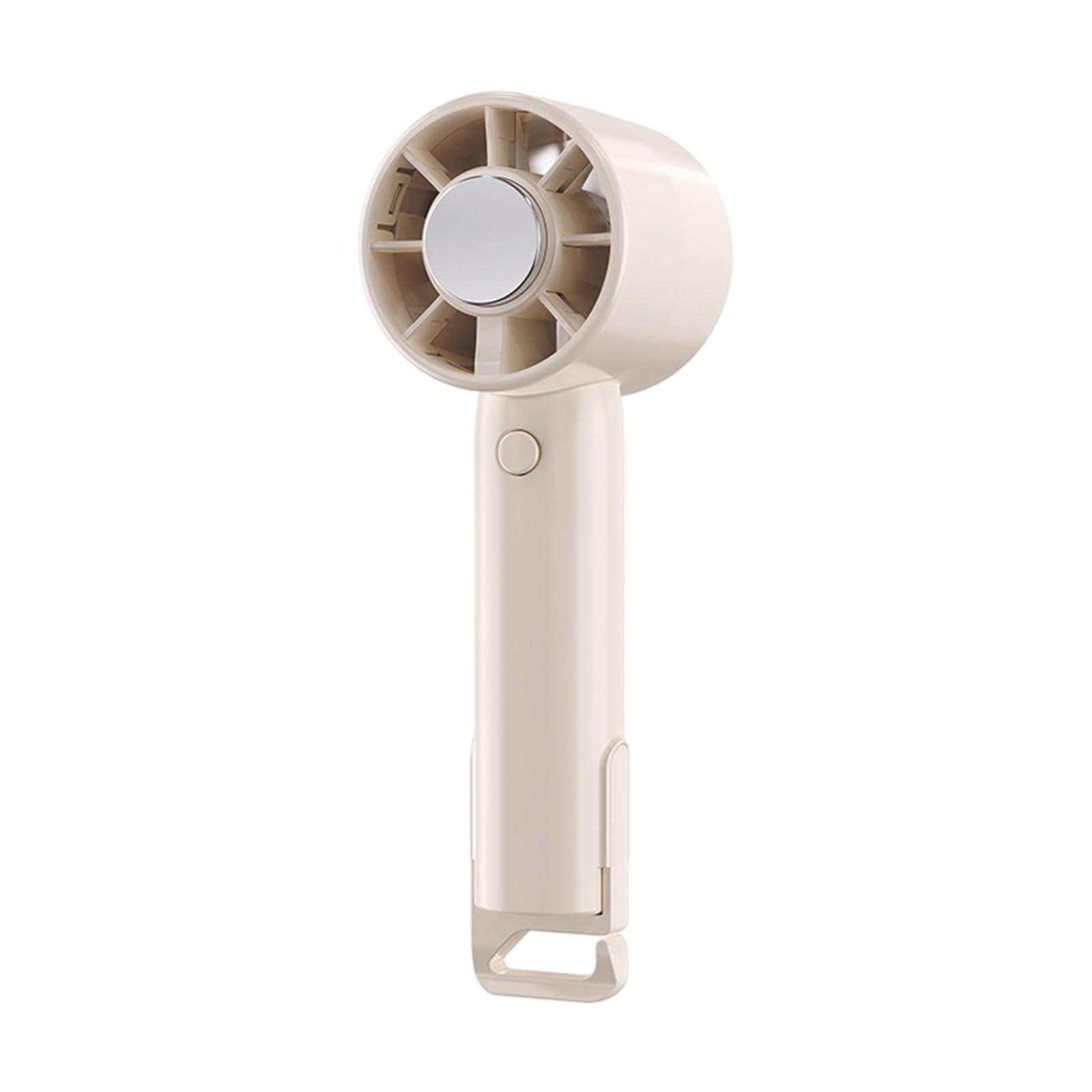 Ventilador de mano recargable contra el calor con placa de refrigeración frontal
