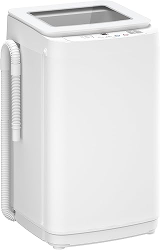 Miniatura 11 de Auertech Lavadora de 35 libras, lavadora portátil totalmente automática con pantalla LED, 12 ciclos de lavado, 8 niveles de agua, lavadora de gran