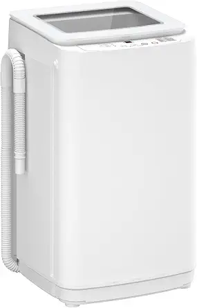 Auertech 14 lbs Portable Fully Automatic Washing Machine with Glass Lid