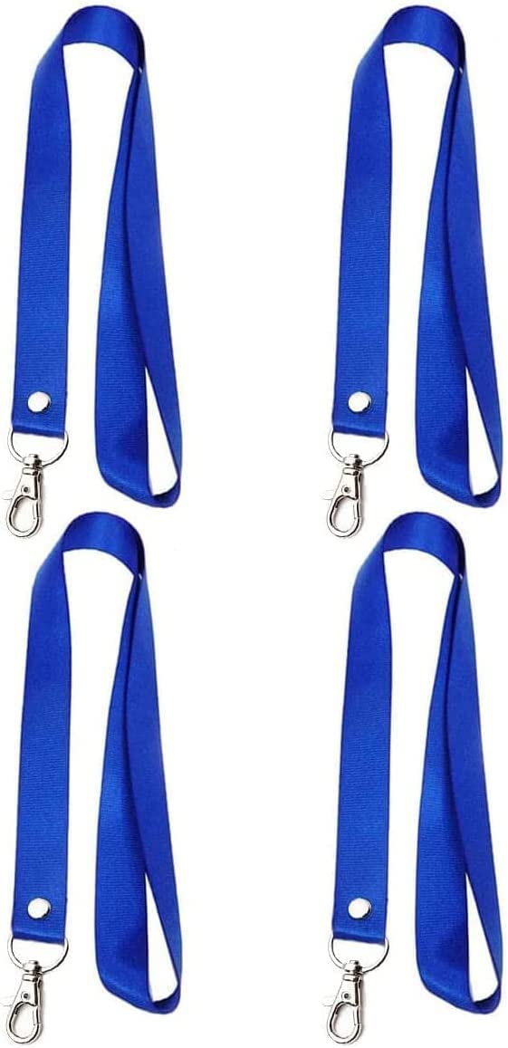 Sunscreen 4 Pack Neck Strap Lanyard, Keychain Neck Lanyard, ID Badges Lanyard for Men Women, Badge Lanyard Swivel Hook, for Badge Holder Retainer Keychain Teacheres Business School Event, Blue