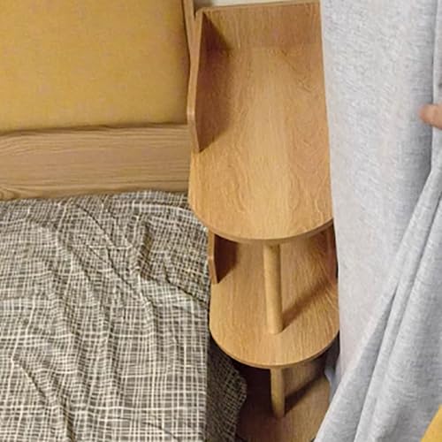 Table basse étroite en bois avec 4 étagères de rangement pour petit espace