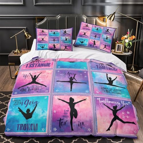 Housse de couette gymnastique 140x200 microfibre