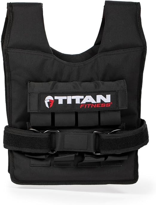 Titan Fitness Elite Series Adjustable Weight Vest, Body Weight Vests for Training Workout, Jogging, Cardio, Walking, Weighted Workout Equipment