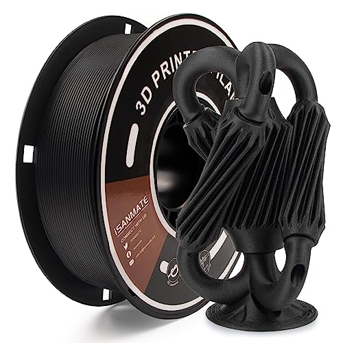 iSANMATE PLA Carbon Fiber Filament Schwarz Kohlefaser Filament 1.75mm 3D Drucker PLA CF Filament Gefüllt mit 20% Kohlefaser Schwarz 1KG/Spule