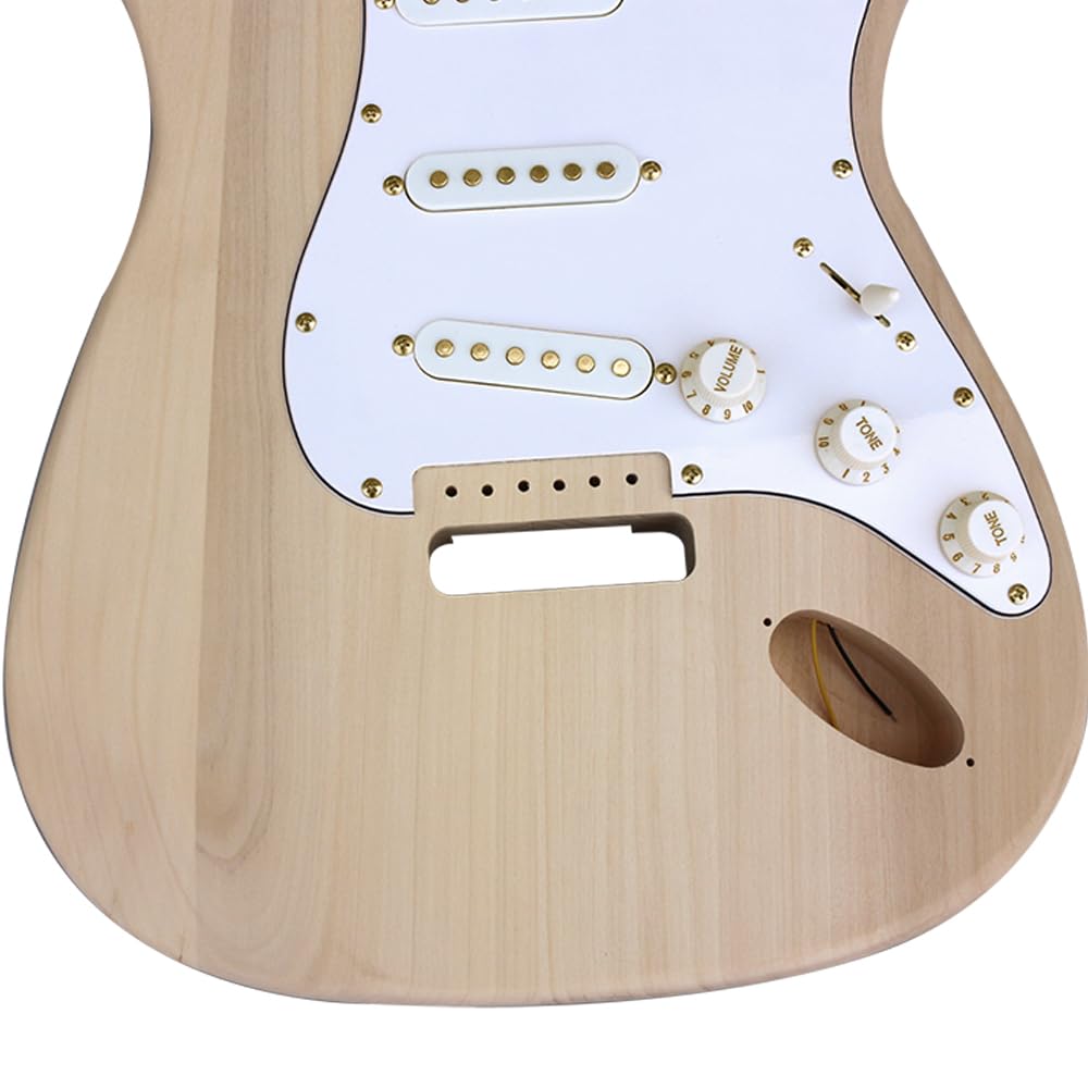 Zestaw gitarowy DIY z korpusem mahoniowym Gryf mahoniowy z podstrunnicą z palisandru 6 strunowy Zestaw gitary elektrycznej DIY ze wszystkimi komponentami do zbudowania własnej gitary