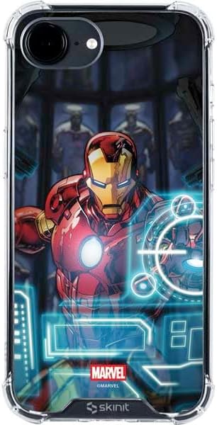 Skinit Clear Phone Case Compatible with iPhone 16e - Officially Licensed Marvel Iron Man New Armor Design