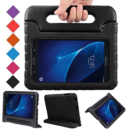 BMOUO Kids Case for Samsung Galaxy Tab A 7.0 - EVA Shockproof Case Light Weight Kids Case Super Protection Cover Handle Stand Case for Kids Children for Samsung Galaxy Tab A 7-inch Tablet - Black