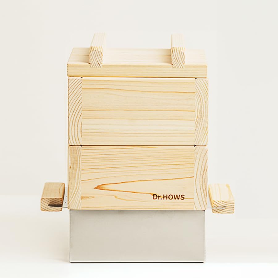 Dr.HOWS/ドクターハウス ヒノキ蒸し器2段 セイロ 韓国製 Amazon｜Dr.HOWS ドクターハウス ヒノキ蒸し器2段フルセット セイロ