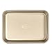 Glad Baking Pan Nonstick - Oblong Metal Dish for Cake and Lasagna - Heavy Duty Carbon Steel Bakeware, Small, Gold