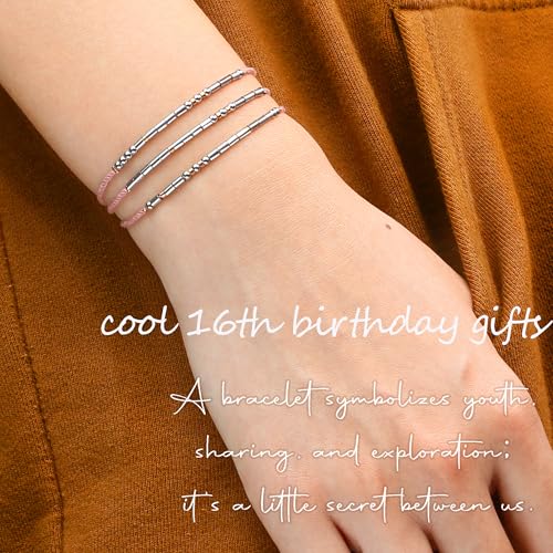 Birthday Gifts for 1 13 16 18 Year Old Girl, Berry First Birthday Bracelets Morse Code Bracelets as Berry Gifts for Girls Granddaughter Daughter Niece3