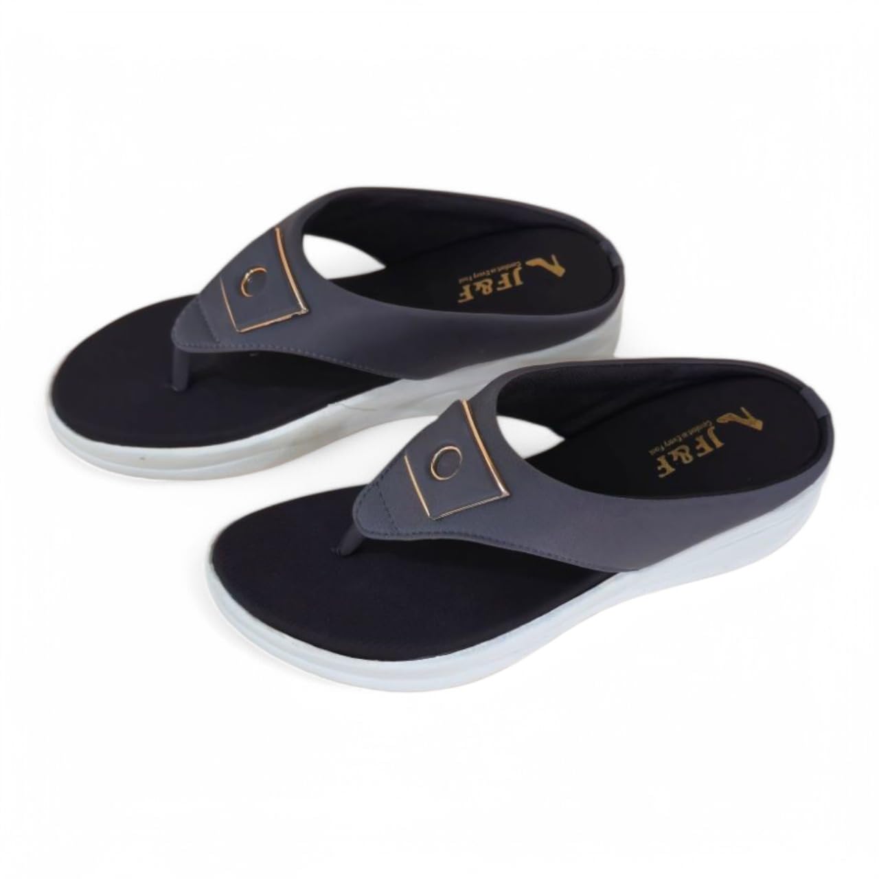 jf&f Women's Fashion Flip Flops,Comfortable Footbed with White Sole-picture-34