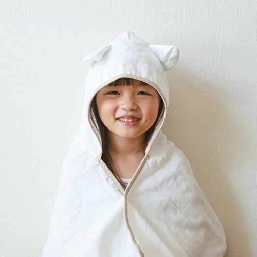 オーガニックコットンミニバスポンチョ(ねこ・1点) [m100-07-B][トクダ]