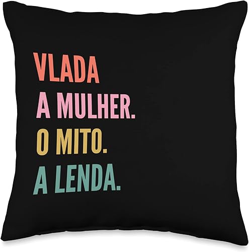 Designs De Nomes Engraçados Para Mulher Funny Portuguese First Name Design-Vlada Throw Pillow 16x16 Multicolor Designs De Nomes Engraçados Para Mulher Funny Portuguese First Name Design-Vlada Throw Pillow 16x16 Multicolor