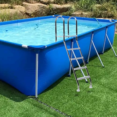 Escalera para piscina elevada acero inoxidable 4 peldaños miniatura 3