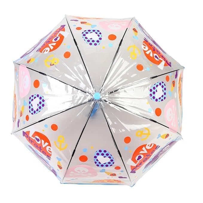 Image of Rainbow Smiling Sun Umbrellas Children Magic Cloud Transparent, See through Dome Umbrella for Children, Umbrella for Girls and Boys, Umbrella for Kids