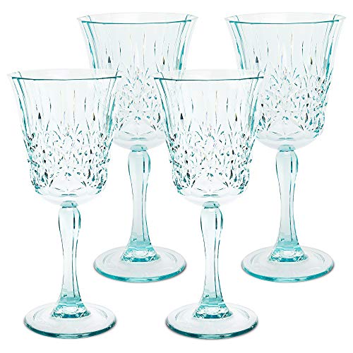 Bellaforte Shatterproof Tritan Wine Glass, Set Of 4, 10Oz - Myrtle Beach Plastic Wine Glasses - Unbreakable Wine Goblets For Indoor And Outdoor Use - Bpa Free - Dishwasher Safe - Teal #TOP18