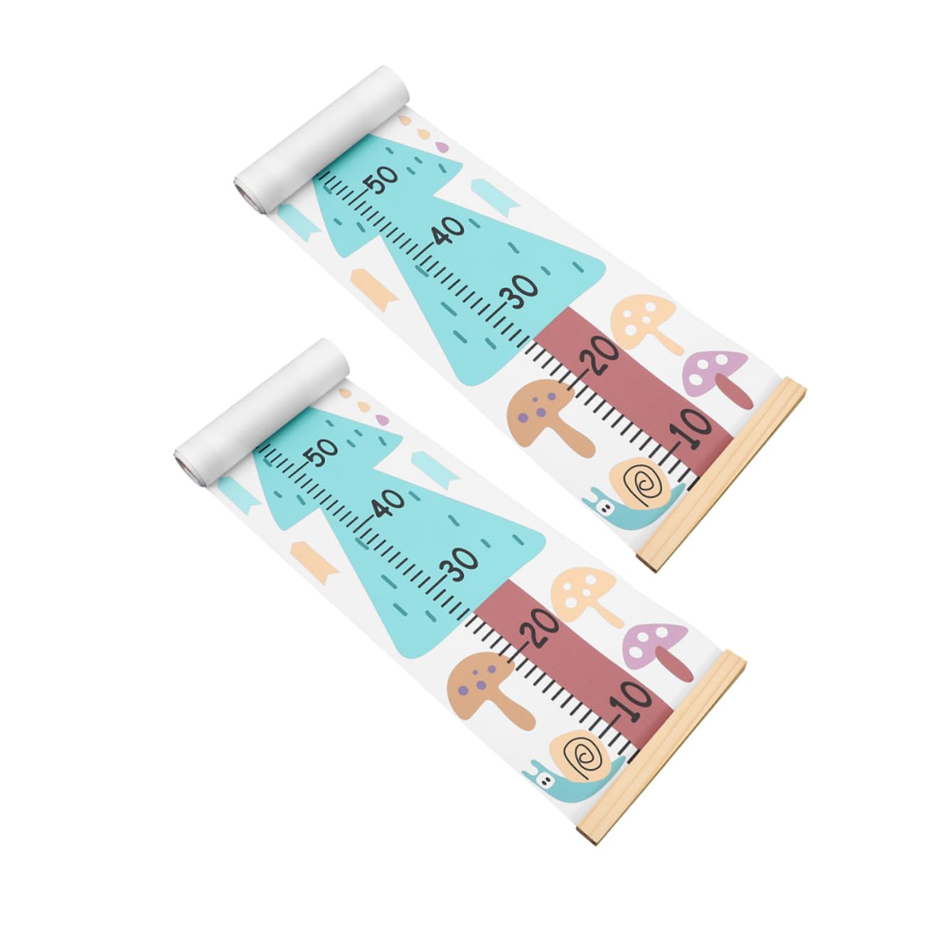 2pcs Boy Girl Growth Chart Height Ruler Wall Decor Stylish Nursery Art Minimalist Design for Photography Height Measurement Tracker for Boys and Girls