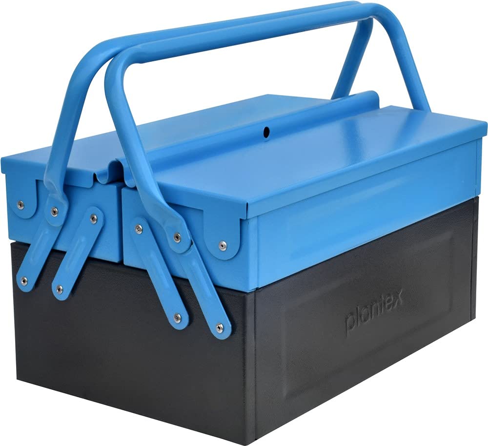 Plantex Metal Tool Box for Home Use/3 Cabinet Empty Tool Kit Box/Tools Box/Tool Organizer for Essential Tools With Large Capacity & Strong Handle - (Blue & Black) (B097BTJV3D) Amazon Price History, Amazon Price Tracker