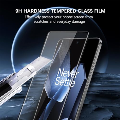 Image of PreCure [2 Pack] Tempered Glass Screen Protector for OnePlus 13 - Full Glue Edge-to-Edge 5D Curved Black Border, HD Clear, Scratch Resistant, Bubble-Free, Case Friendly