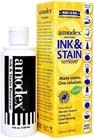Amodex Ink and Stain Remover Unique Soap Formula 4 fl oz Bottle