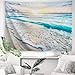 PROCIDA Home Tapestry Wall Hanging Nature Art Polyester Fabric Sea Beach Theme, Wall Decor for Dorm Room, Bedroom, Living Room, Nail Included - 60" W x 40" H (150cmx100cm) - Sunrise by The Sea
