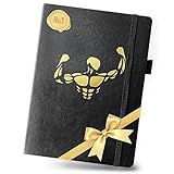 GYMBOOK® - Premium Trainingstagebuch - Notizbuch & Logbuch für Fitness, Training, Workout, Cardio, Gym & Ernährung. Für Frauen & Männer. DIN A5