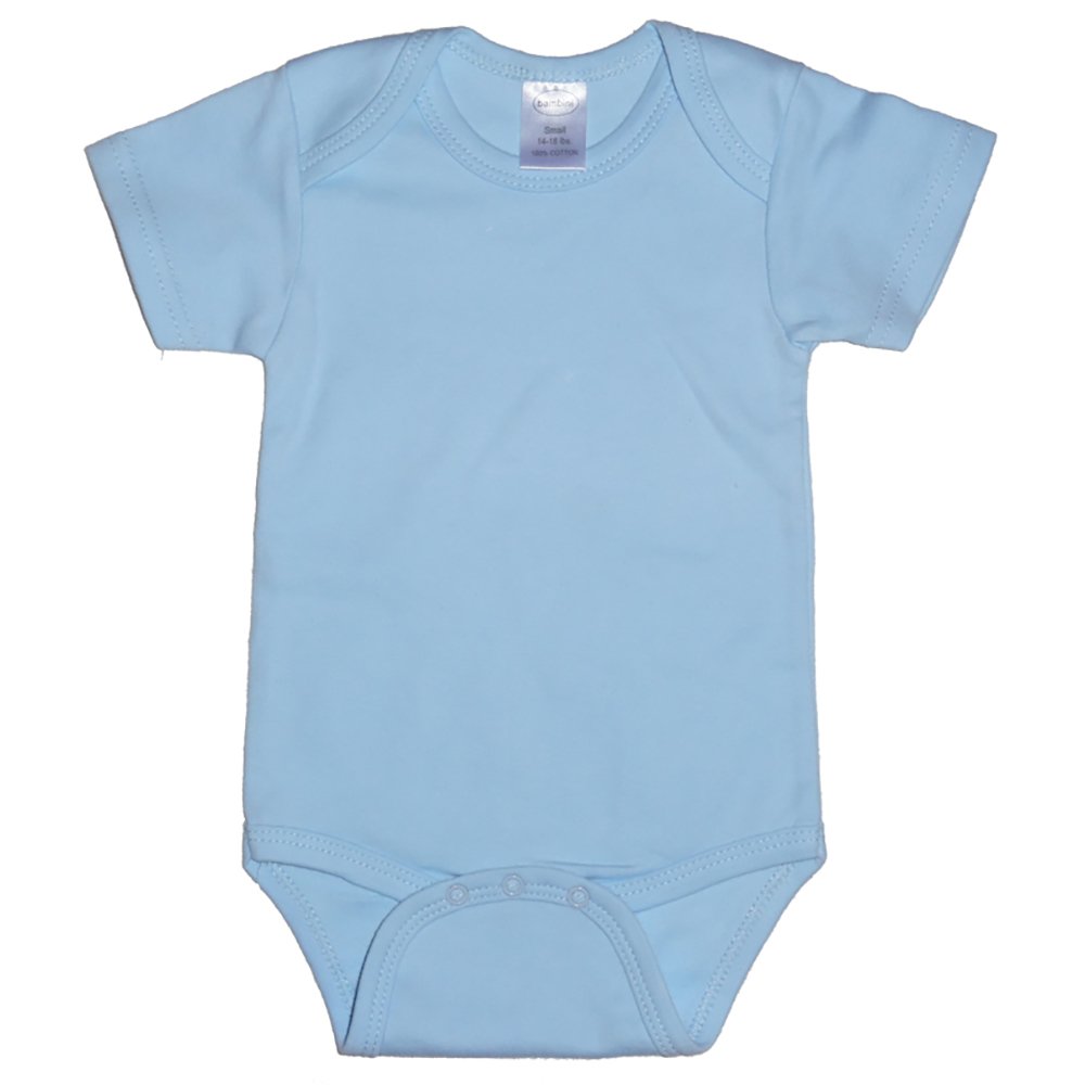 bambini0020B NB One Piece Blue Interlock44; New Born