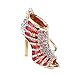 Produktbild Fdit Keychain Kristall High Heel Schuh Dame Stiletto Emaille Gold Pendent Key Handtasche Tasche Schlüsselanhänger MEHRWEG VERPACKUNG socialme-eu
