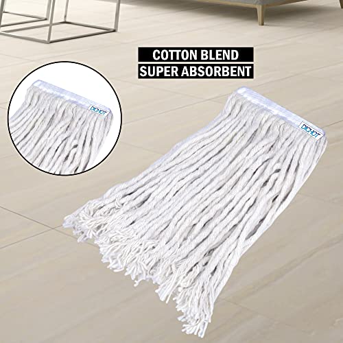 Image of Mop Heads 250GM Replacement Heavy Duty Commercial Grade Cotton Looped End Wet Industrial Cleaning Mop Head Refills (Pack OF10)