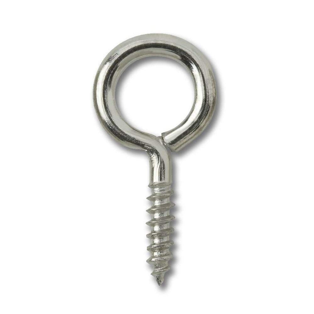 Onestopdiy.com Silver New Curtain Wire Eyes 23Mm X 2.0Mm Steel 100 Eyes