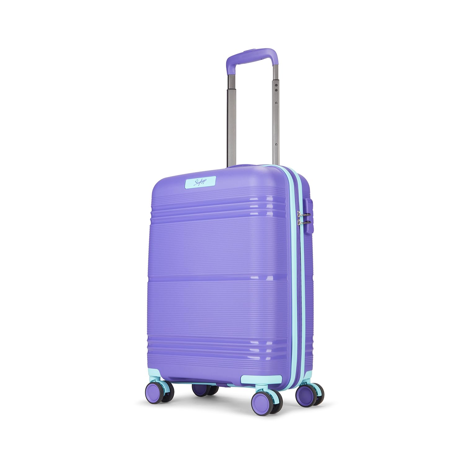 Paratrip Cabin Hard Luggage (55 cm) | Polypropylene Luggage Trolley with 8 Spinner Wheels| Purple Oppulence | Unisex